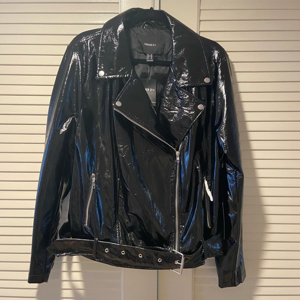 Forever 21 Plus - Faux Black Leather Jacket